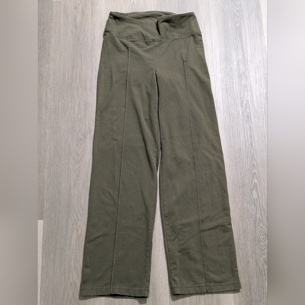 PINK Victoria's Secret Olive Green High-Waisted Pants Flawed - S - Preloved